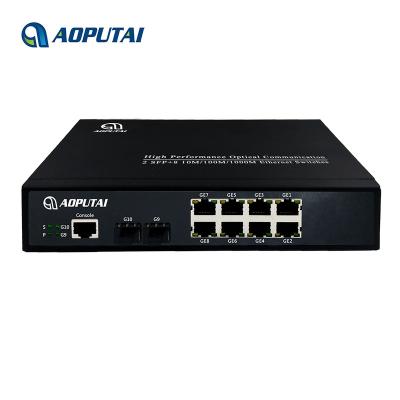 China CCTV Camera 8 Gigabit RJ45 POE Port 96W 802.3 On AF 2 SFP Port Poe Switch For IP Camera for sale