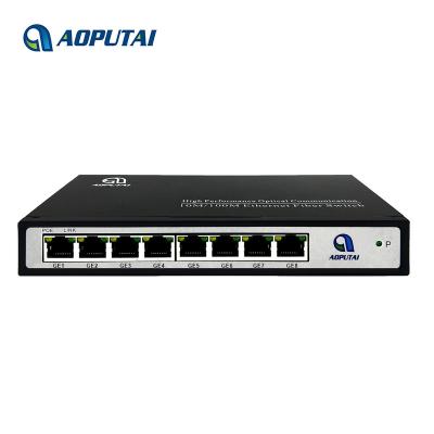 China CCTV Camera 8 Gigabit RJ45 POE Port 96W 802.3 On AF Poe Switch For IP Camera for sale