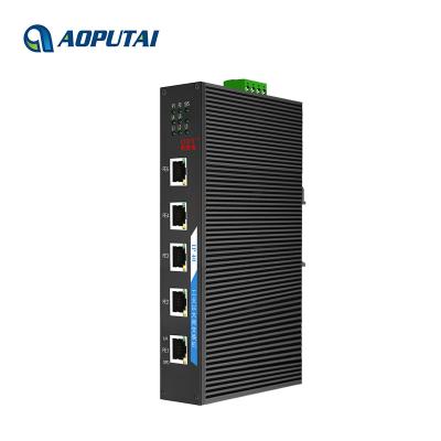 China Industry Network Industrial Grade Managed 5 100M Base-TX RJ45 Port Ethernet Network Switch for sale