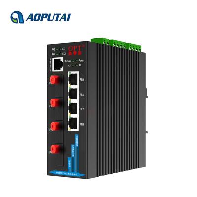 China Industry Network Industrial Grade Managed 4 100M Base-TX RJ45 Ethernet 4 Port Fiber Port and 2 SFP Port Network Switch for sale