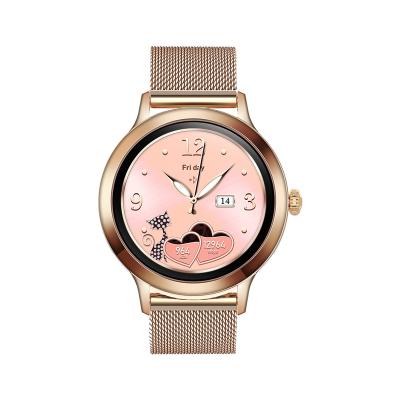 China Wifi Smart Watch IP67 Heart Rate Blood Pressure Monitor Ladies Waterproof Metal Mesh Band Women Sports Smartwatch for sale