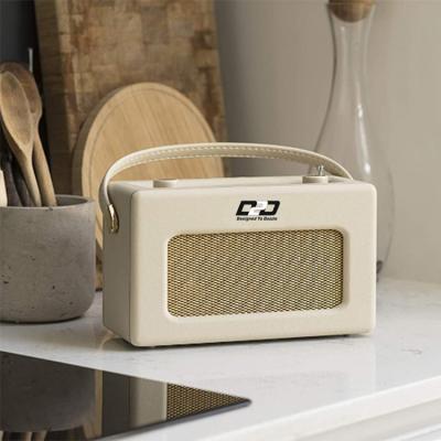 China Boombox Superably High Fidelity Wooden Portable Wireless Retro Bluethoot Rechargeable Speaker for sale