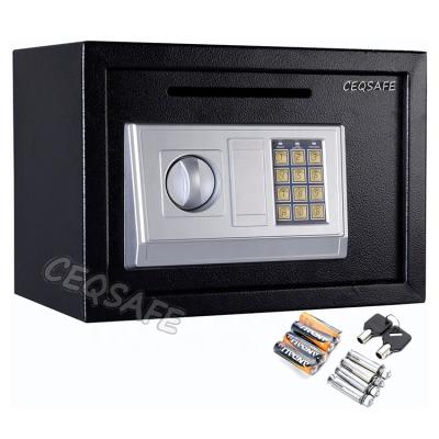 China Security Box Combination Lock Mini Safe Box Home Small Steel Small Security Box for sale