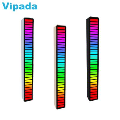 China Modern APP Controlled Rechargeable RGB Music Levels Sound Light, 32 LED Bit Colorful RGB Control Music Pickup Rhythm Light Sound Lamp for sale