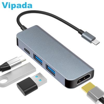 China Laptop 4 in 1 USB-C Type-C Hub Adapter with 4 Ports Super USB 3.0 Speed ​​Data Transfer 4K HD Converter USB C Hub for sale