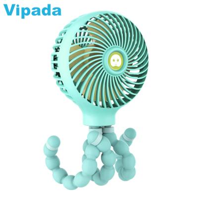 China Amazon Hanging Bendable Mini Stroller Fan, Flexible Battery Operated Octopus Tripod Clip On Portable Stroller Fan For Car Seat Carriage Crib for sale