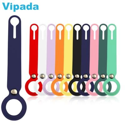 China Anti-fall For Apple Airtag Buckle Holder Dog Collar Cover Device Silicone Key Chain Case For Apple Airtag for sale