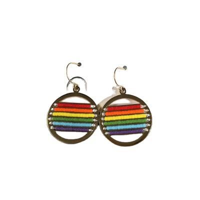 China BOHEMIA Teenytiny Premium Quality Rainbow Seed Bead Earrings Drop Earrings for sale