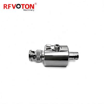 China Copper RFVOTON CCTV 230V gas discharge tube bnc coaxial connector rf lightning surge arrester protector (dc-3ghz) for sale