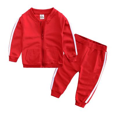 China Polyester/Cotton Kids Autumn Spring Clothing Sets Kids Boys Girls Sports Suit 2pcs Tracksuit for sale