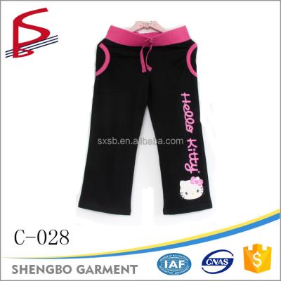 China Hello Kitty Anti-wrinkle Printed Girls Pants Wholesale for sale