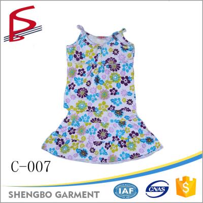 China Bulk Sustainable Full Printing Kids Dress Wholesale Kids Sets for sale