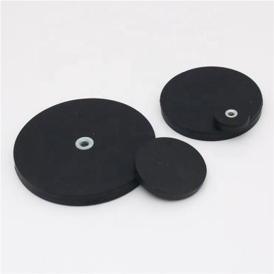 China Industrial Magnet 30 Years Experience High Quality Rubber Coated NdFeB Magnet With Internal Wire for sale