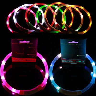 China Sustainable LED Pet Light Collar with USB Charging for Small Dog and Cat for sale