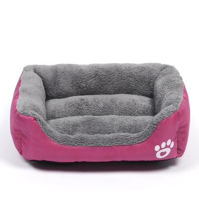 China Durable Wholesale Washable Dog Bed Oxford PP Candy Color Luxury Custom Made Dog Kennel Cat Bed Pet Bed for sale