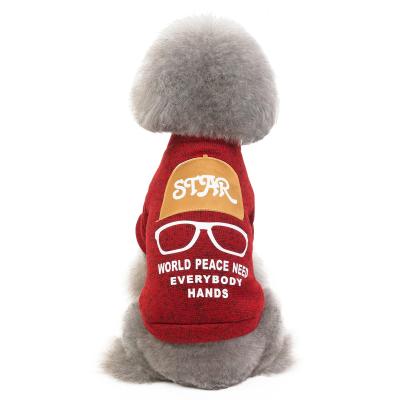 China Autumn Winter New Teddy Dog Cat Clothes Pet Clothing Glass Hat Dog Stocked Hoodie for sale