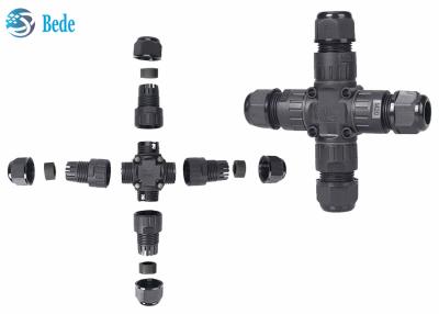 China X Type  4-Channel Ip68 Waterproof Connector 3 - Poles Ideal For 3 Pin Wires for sale