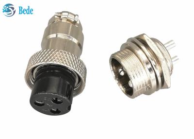 China Equipos circulares de Gx16 3 Pin Connector Plug And Socket 16M M Front Mounting en venta