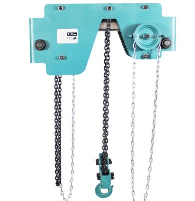 China Factory Ultra Low Headroom Geared Manual Trolley Hoist Low Headroom Trolley Crane for sale