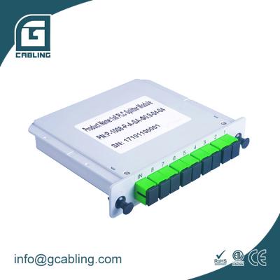 China FTTH FTTB FTTX Gcabling 1X8 PLC Splitter LGX Cassette Board Inserting Left PLC Splitter Module 1:8 8 Fiber Optic Splitter for sale