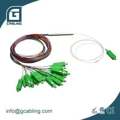 China Customizable FTTX FTTB FTTH Gcabling Mini Module Steel Tube PLC Splitter Type No Network 0.9 Connector 1*16 Ftth Fttb Fttx for sale