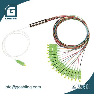 China Gcabling Fiber Optic SC APC Splitter 1x8 PLC Fiber Optic Splitter FTTH 1x8 Fiber Optic Splitter for sale