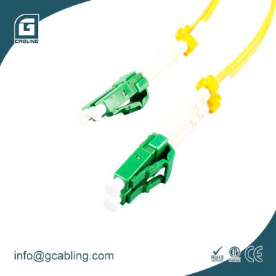 China FTTH FTTX FTTB Gcabling 1M 3FT LC/LC OS1 Fiber Optic Patch Cord Singlemode Duplex SM 9/125 LSZH Yellow Fiber Optic Patch Cord Fiber Suppliers for sale