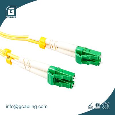 China FTTH Gcabling 60M Fiber Optic APC LC Patch Cord Singlemode Patchcord OS1 Duplex SM Patch Cord Fiber LC Duplex Fiber Optic Patch Cord for sale