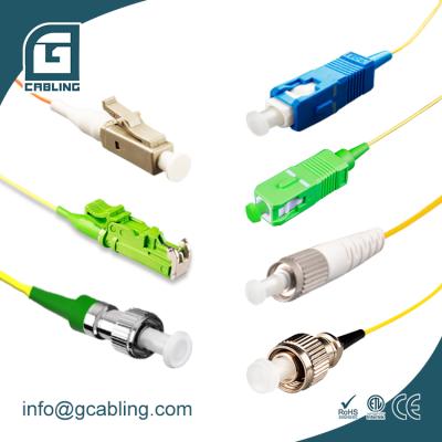 China FTTH FTTB FTTX Gcabling LC Fiber Optic Pigtail 1M FTTH Fiber Pigtail Single Mode ST APC Fiber Optic Pigtail SC FC ST/APC UPC for sale