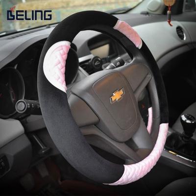 China Winter Cute Universal Fluffy Plush Steering Wheel Cover for Women Girls for sale