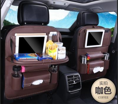 China Portable Universal General Multi Pocket Hanging Black Oxford Cloth Car Back Seat Organizer Bag for sale