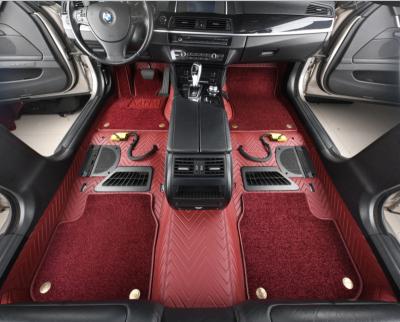 China all-season pad custom design 3d unique cheap universal high quality Brown leather waterproof Suv car floor mats for sale