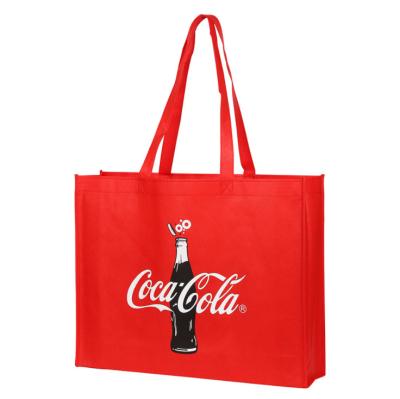 China Best Free Sample 90gsm PLA Reusable Customer Sale High Quality Red Non Woven Bag for sale