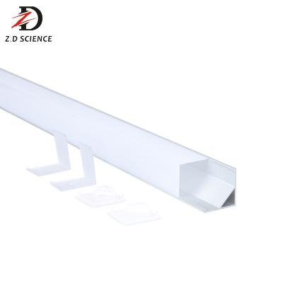 China Decorations Led Strip Light Channel Heatsink V Shape/Corner Aluminum Profile 90 Degree Radiator For Led Strip Light for sale