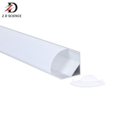 China Decorations / V Shaped Aluminum Radiator Profile With Round Cover For Use With LED Strip Lights for sale