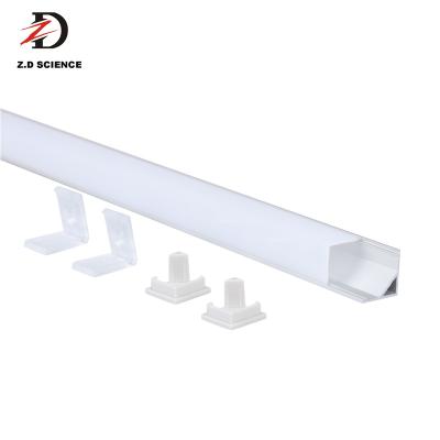 China Decorations CE RoHS LED Strip Light 45 Degree Corner Aluminum Extrusion LED Radiator Angle Shape for sale