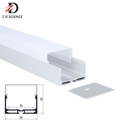 China Decorations Deep U Shape LED Aluminum Profile LED Channel System With Cover End Caps Diffuse Aluminum Profile For LED Bar Lights for sale