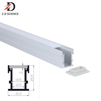 China Decorations / Deep U Heatsink Shape Aluminum LED Channel System With Diffuse Cover End Caps Aluminum Profile For LED Bar Lights for sale