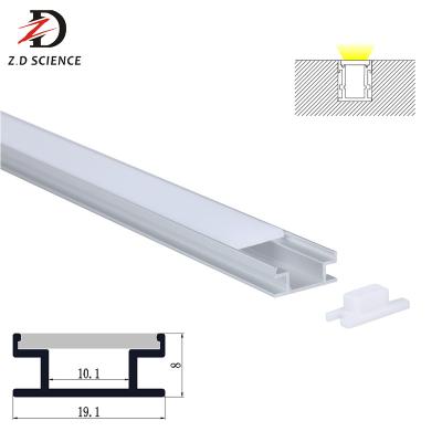 China Aluminum Heatsink Channel LED Strip Decorations / Holder With Diffuser Cover For Flexible Led Linear Light for sale