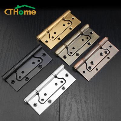 China CTHome Modern 5 Inch Manganese Steel Female Hinge Stainless Steel Door Stopper Three-in-One Furniture Hinge Household Door for sale