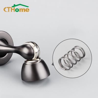 China Modern Style Strong Magnetic Zinc Alloy Decorative Steel Bedroom Decorative Stainless Steel Satin Stop Door CTHomh Anti-collision Door Bump for sale