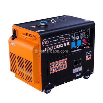 China Bhutan JD6000SE Portable Domestic Use 50HZ 5kw 5kva Diesel Generator Price for sale