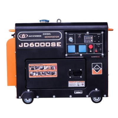 China Philippines 15L Electric Start Cheap Portable Diesel Generators 6kw Price for sale