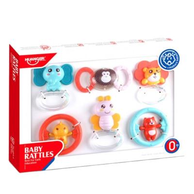 China Lovely HUANGER High Quality Soft Safe Baby Rattle Baby Teether Toys for sale