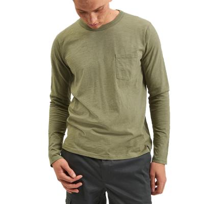 China Anti-Wrinkle Organic Long Sleeve T-shirt 100% Cotton T-Shirt For Men Wholesale Manufacturers In China for sale