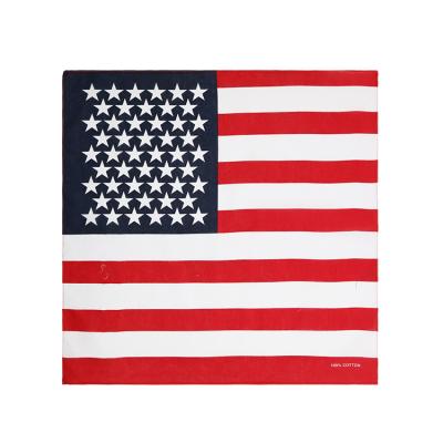 China Cotton Multifunctional Luminous American Flag National Flag Color Durable 100% Bandana for sale