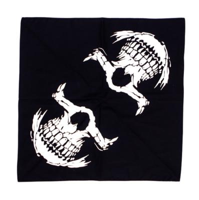 China Breathable Wind Resistant Factory Custom Made Skull Bandana Halloween Skull Motorcycle Biker Handkerchief for sale