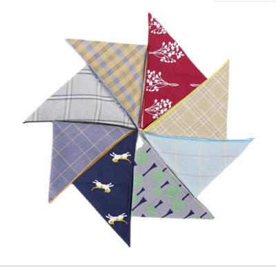 China New Men's Suit Sun Protection Silk Scarf Small Pocket Square Handkerchief Polyester Cotton Custom Bandana for sale