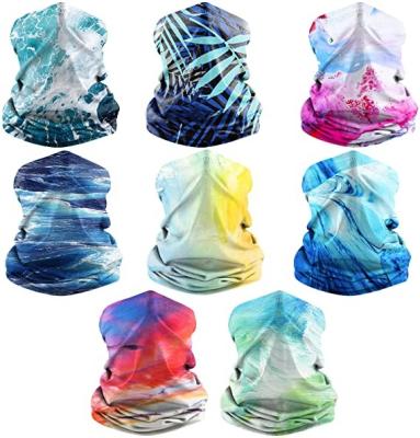 China Multifunctional Sunscreen 100% Polyester Custom Design Neck Cuff Outdoor Sports Tube Cooling Seamless Bandana for sale