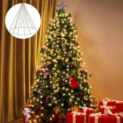 China Tree Christmas Tree Lights 400LED 2M Cloak Christmas Tree Lights Waterproof Christmas Tree Light String for sale